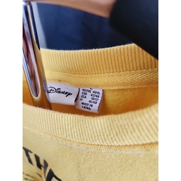 Winnie The Pooh Sweatshirt Disney Size Large Yellow - Picture 3 of 5